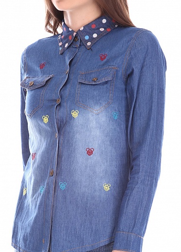 Рубашка женская LadiesFashion 1045 с пуговицами