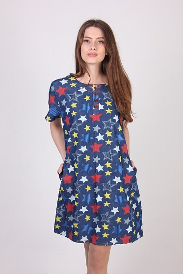 Туника женская LadiesFashion 3331 с пуговицами