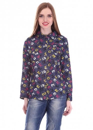 Рубашка женская LadiesFashion 1063 с пуговицами