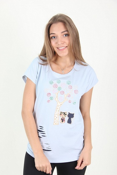Футболка женская LadiesFashion 5008 с принтом