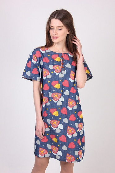 Туника женская LadiesFashion 3334 с пуговицами