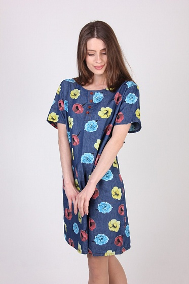 Туника женская LadiesFashion 3333 с пуговицами