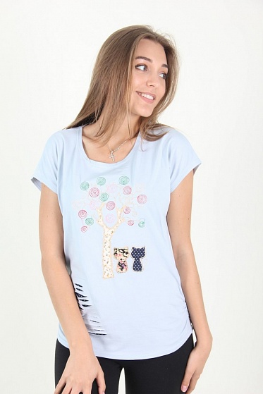 Футболка женская LadiesFashion 5008 с принтом