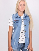 Жилетка женская YixuaneZu 803 джинс