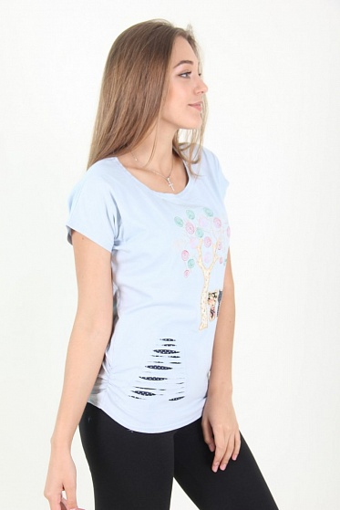 Футболка женская LadiesFashion 5008 с принтом