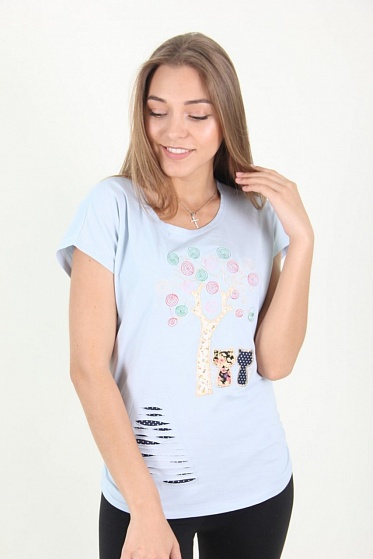 Футболка женская LadiesFashion 5008 с принтом