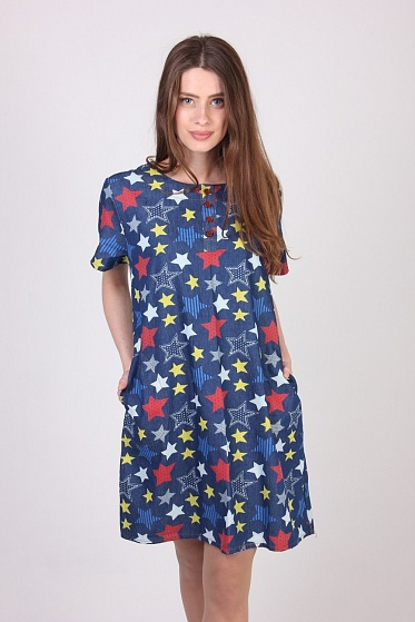 Туника женская LadiesFashion 3331 с пуговицами